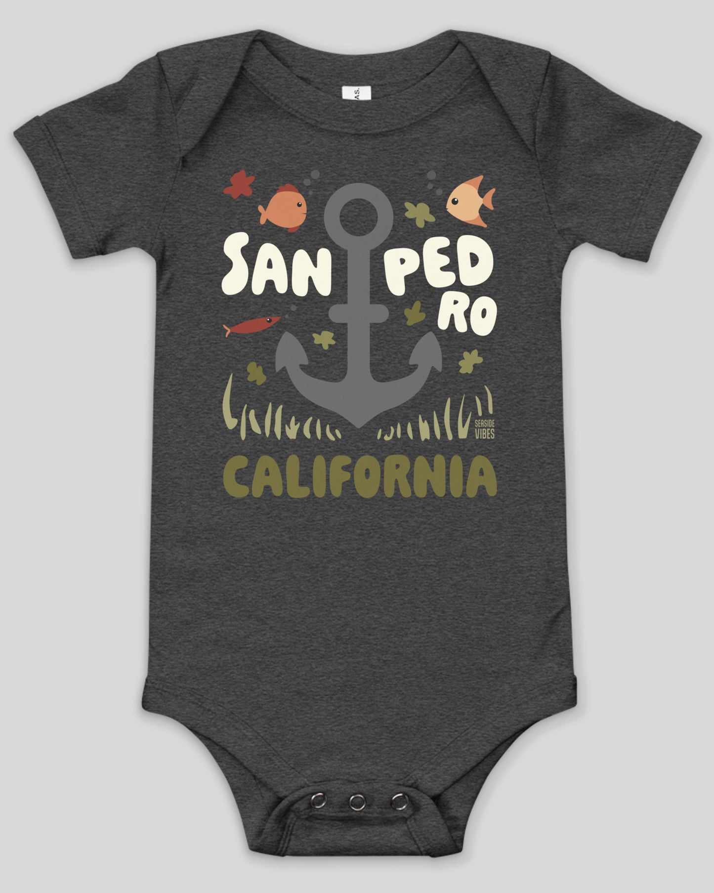 San Pedro Anchor Onesie | Dark Grey Heather