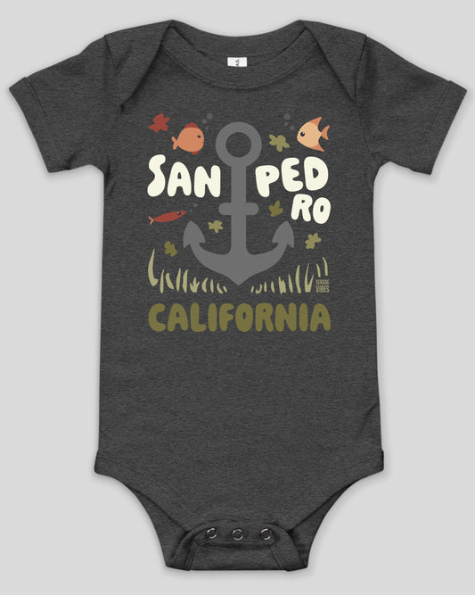 San Pedro Anchor Onesie | Dark Grey Heather
