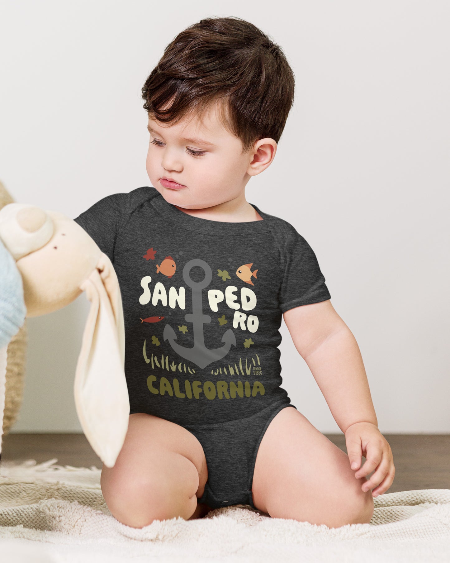 San Pedro Anchor Onesie | Dark Grey Heather