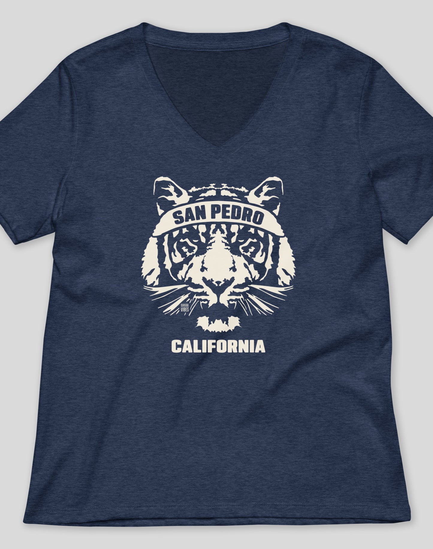 V-Neck: San Pedro Ambush Tee | Heather Navy