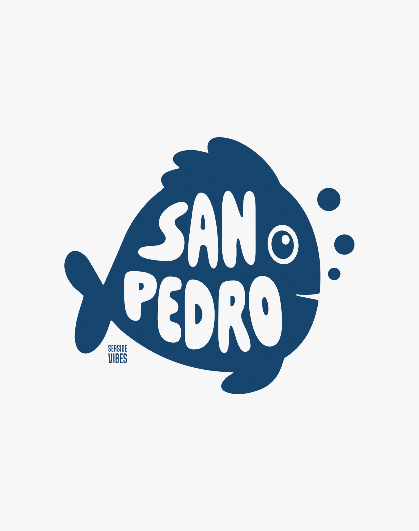 V-Neck: San Pedro Flounder Tee | White