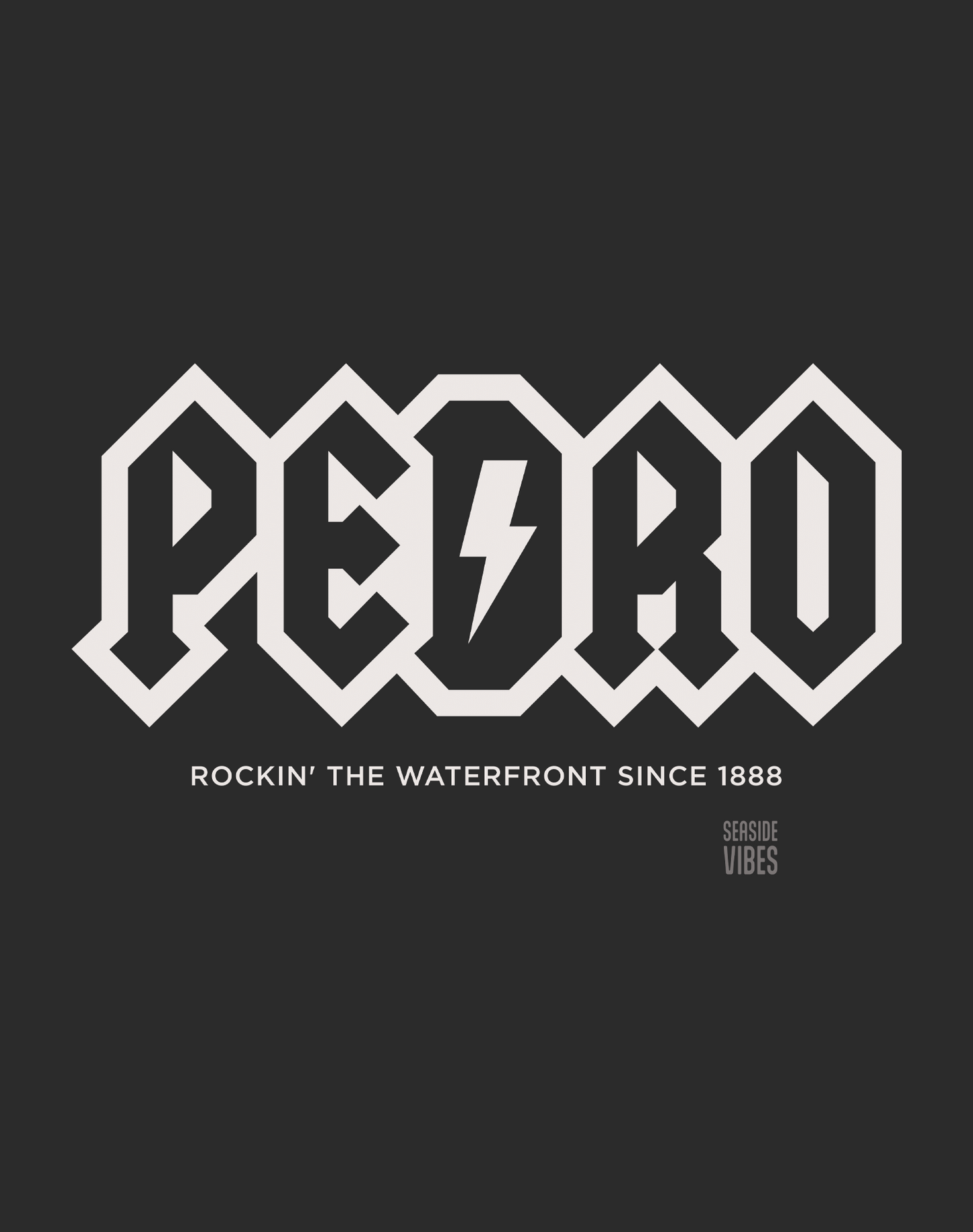 V-Neck: San Pedro Rocks Tee | Dark Grey Heather