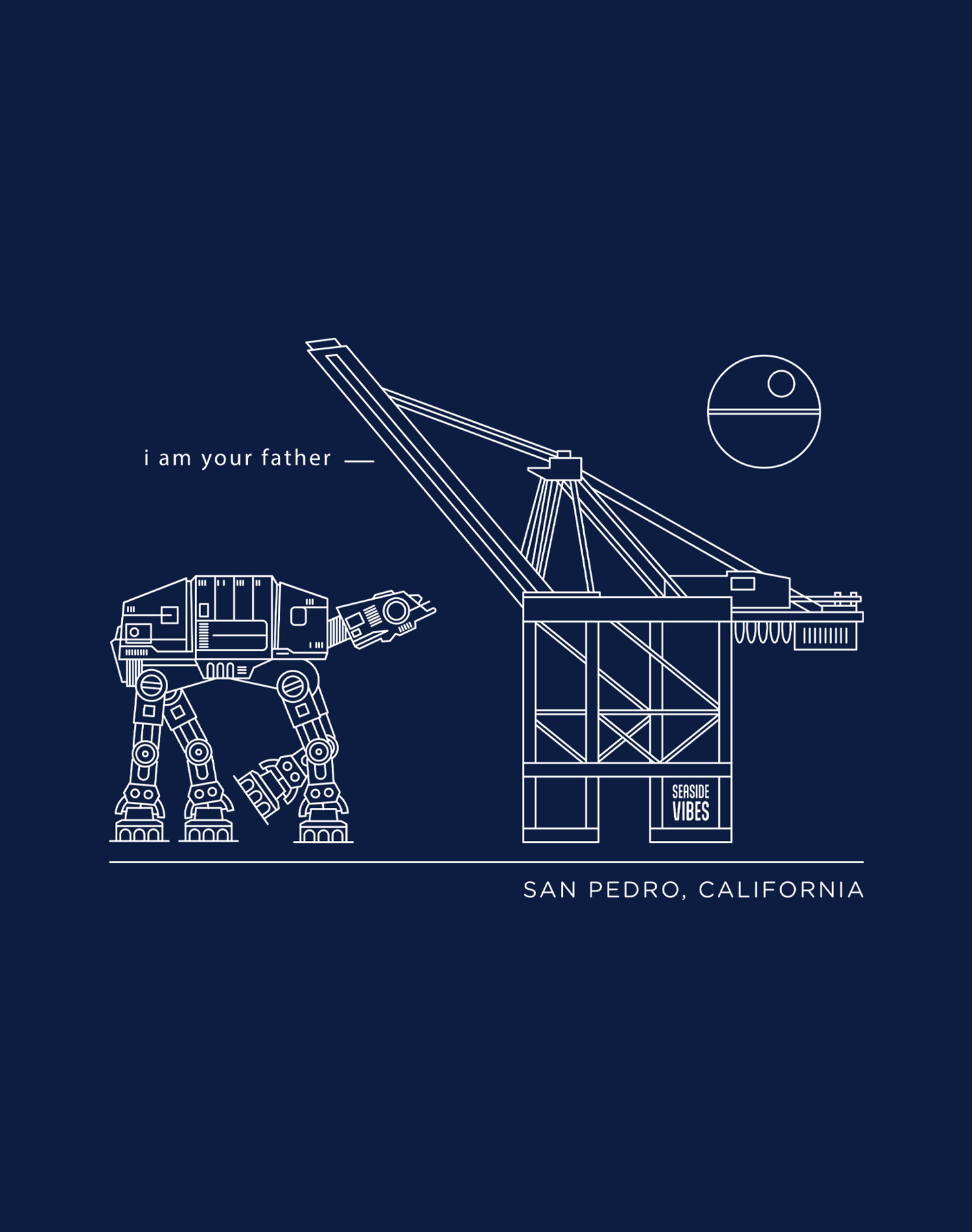 V-Neck: San Pedro I Am Your Father Tee | Heather Navy