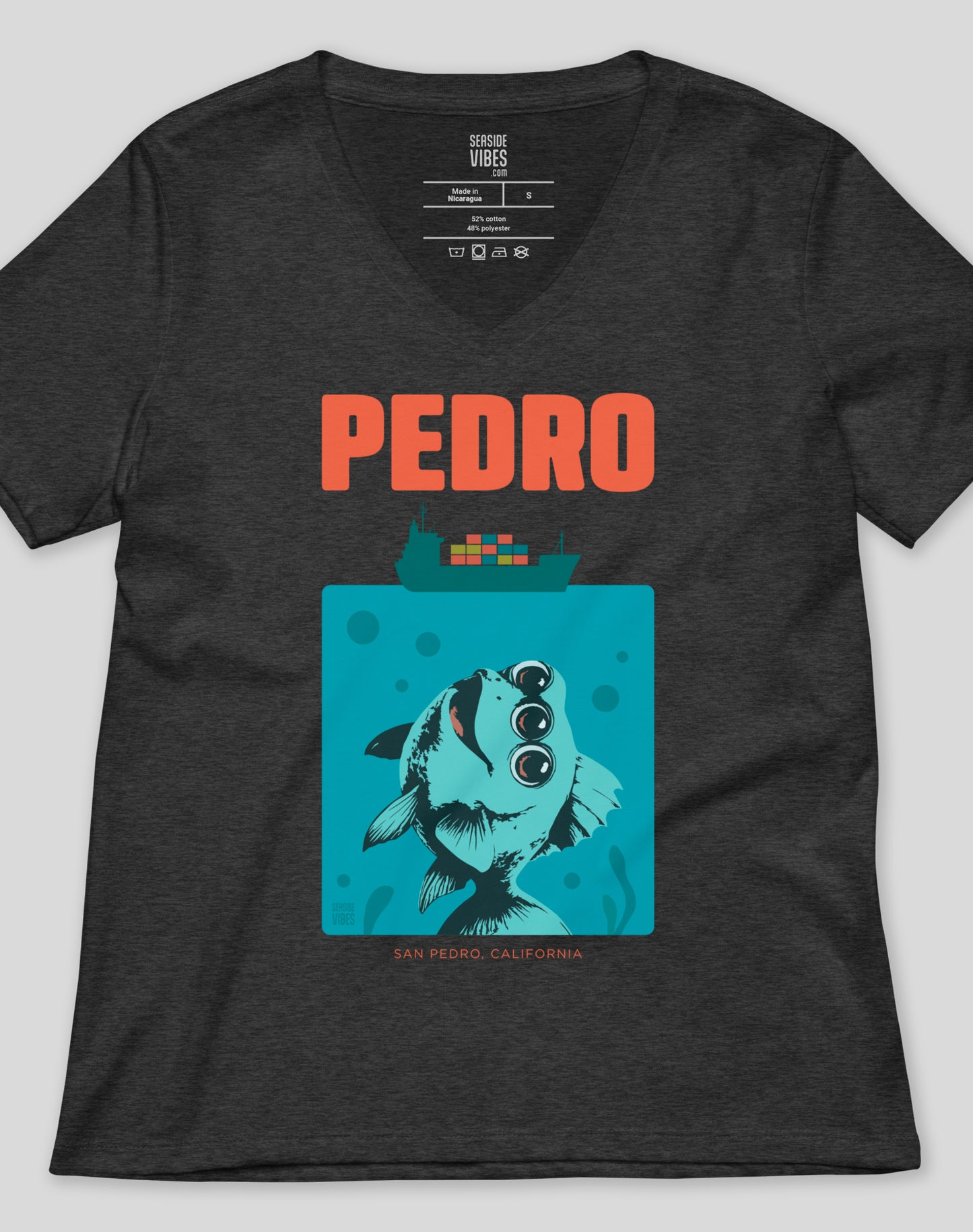V-Neck: We're Gonna Need a Bigger Boat Tee  | Dark Grey Heather