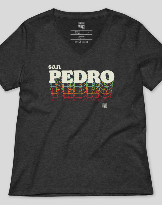 V-Neck: San Pedro Remix Tee | Dark Grey Heather