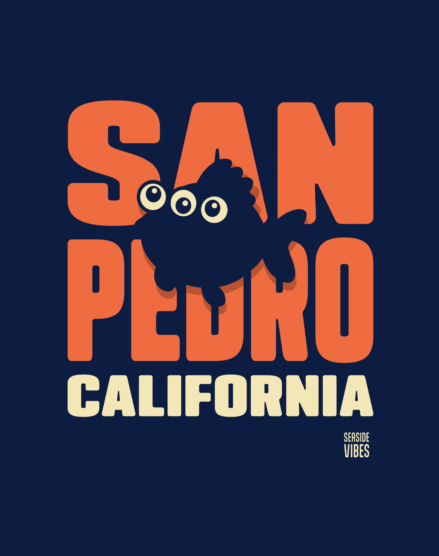 V-Neck: All Eyes on Pedro Tee | Heather Navy