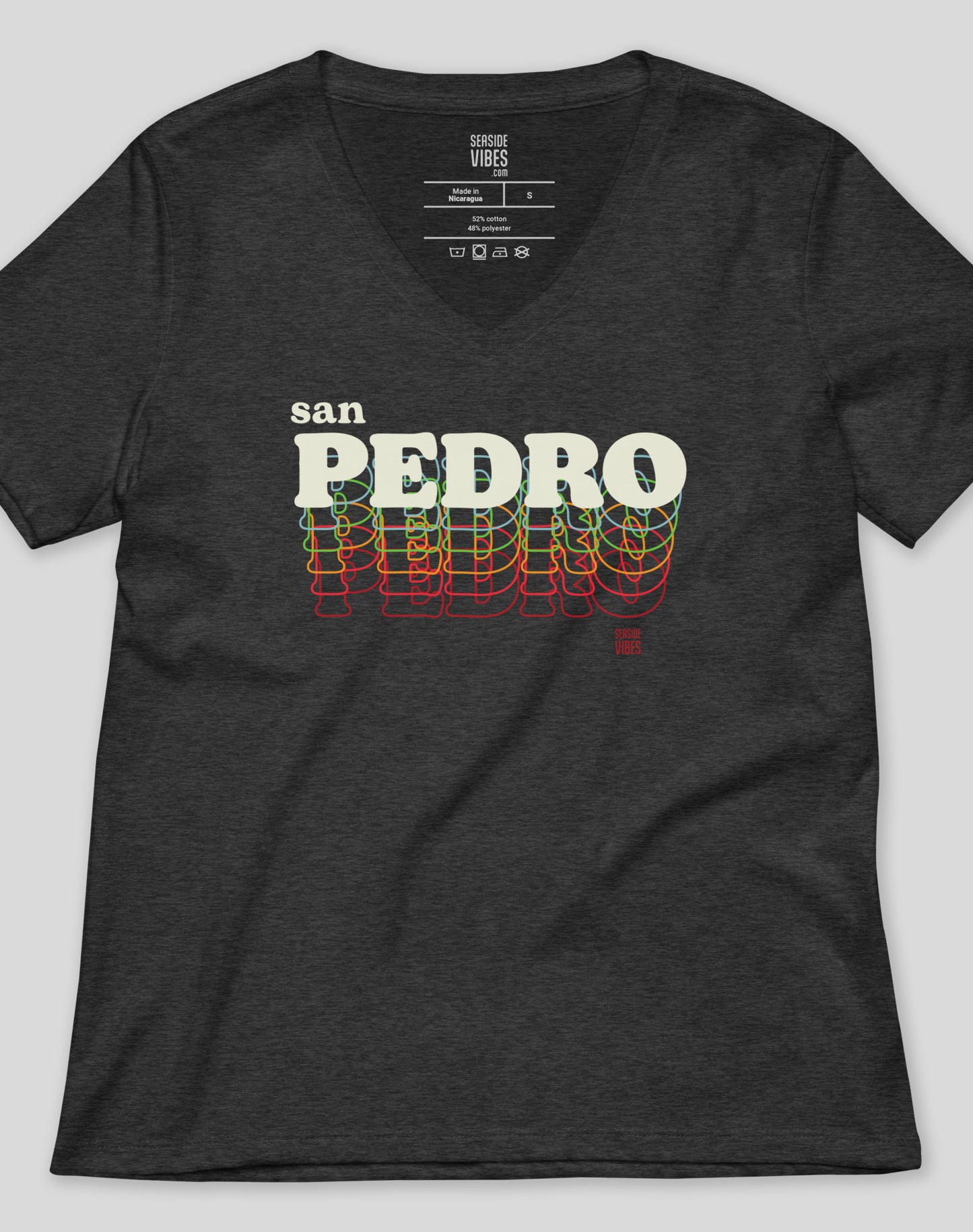 V-Neck: San Pedro Remix Tee | Dark Grey Heather