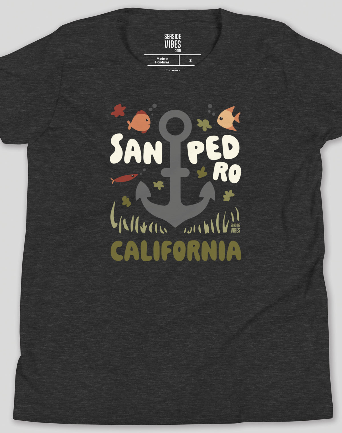Youth: San Pedro Anchor Tee | Dark Grey Heather