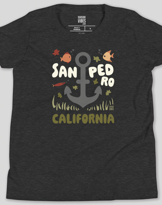Youth: San Pedro Anchor Tee | Dark Grey Heather