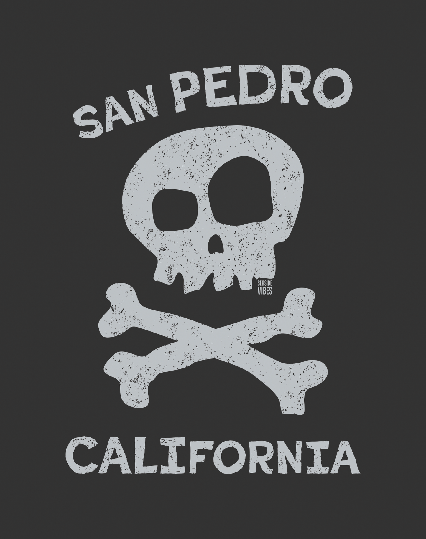Youth: San Pedro Skull and Bones Tee | Dark Grey Heather
