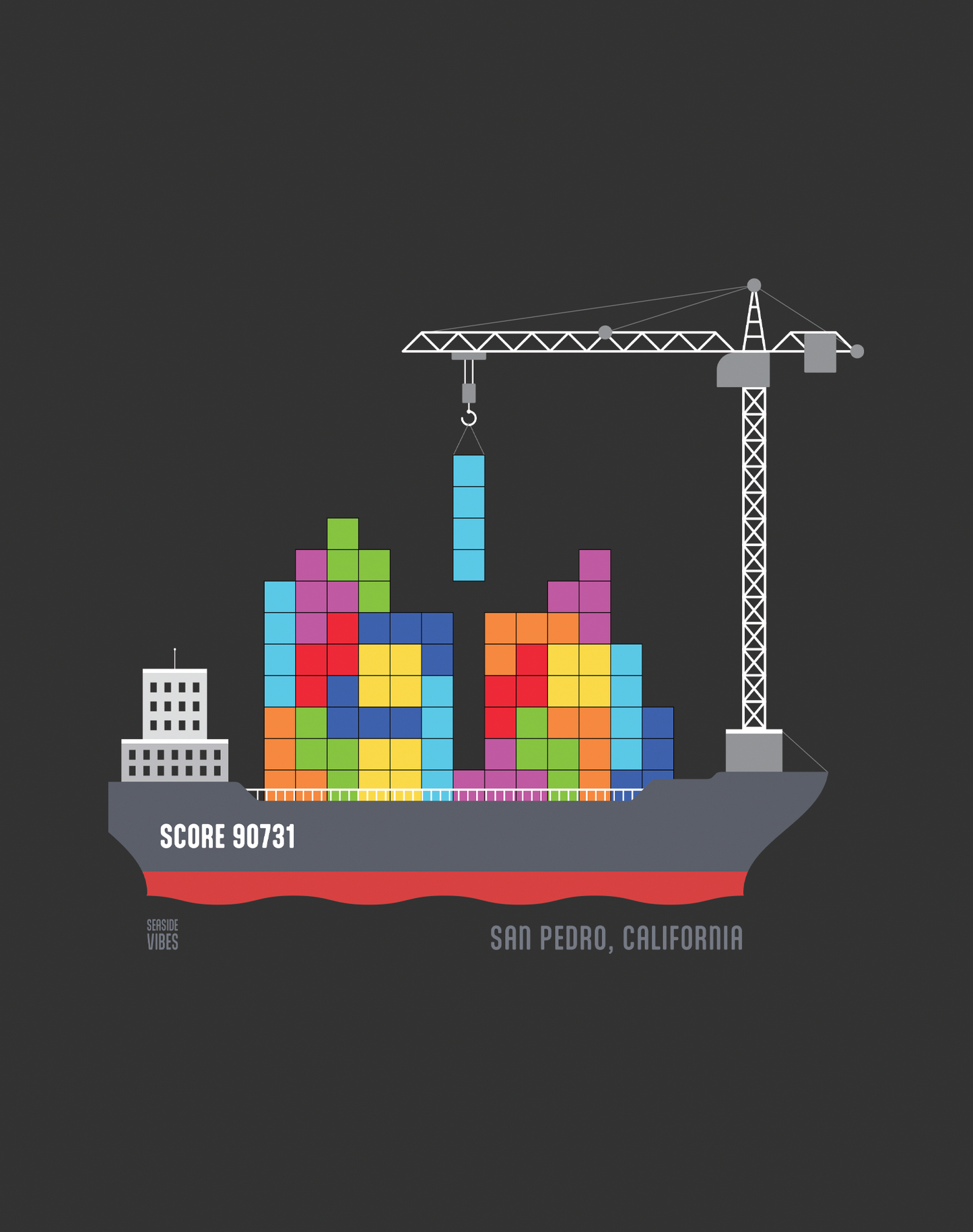 Youth: San Pedro Tetris Tee | Dark Grey Heather