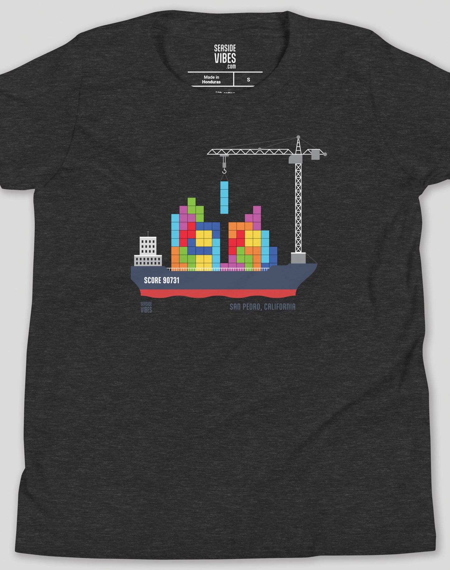 Youth: San Pedro Tetris Tee | Dark Grey Heather