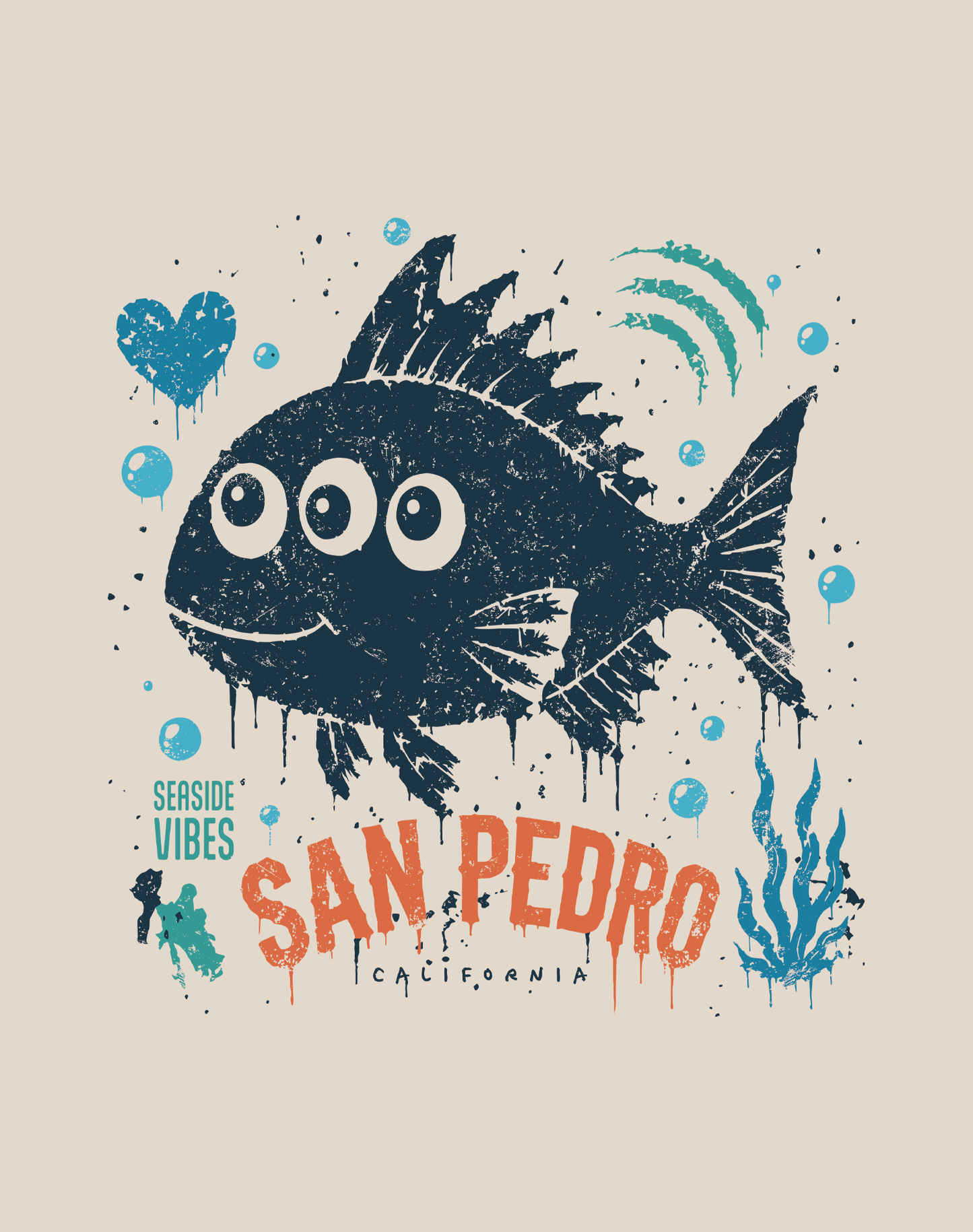Youth: San Pedro Three-Eyed Fish Tee | Heather Dust