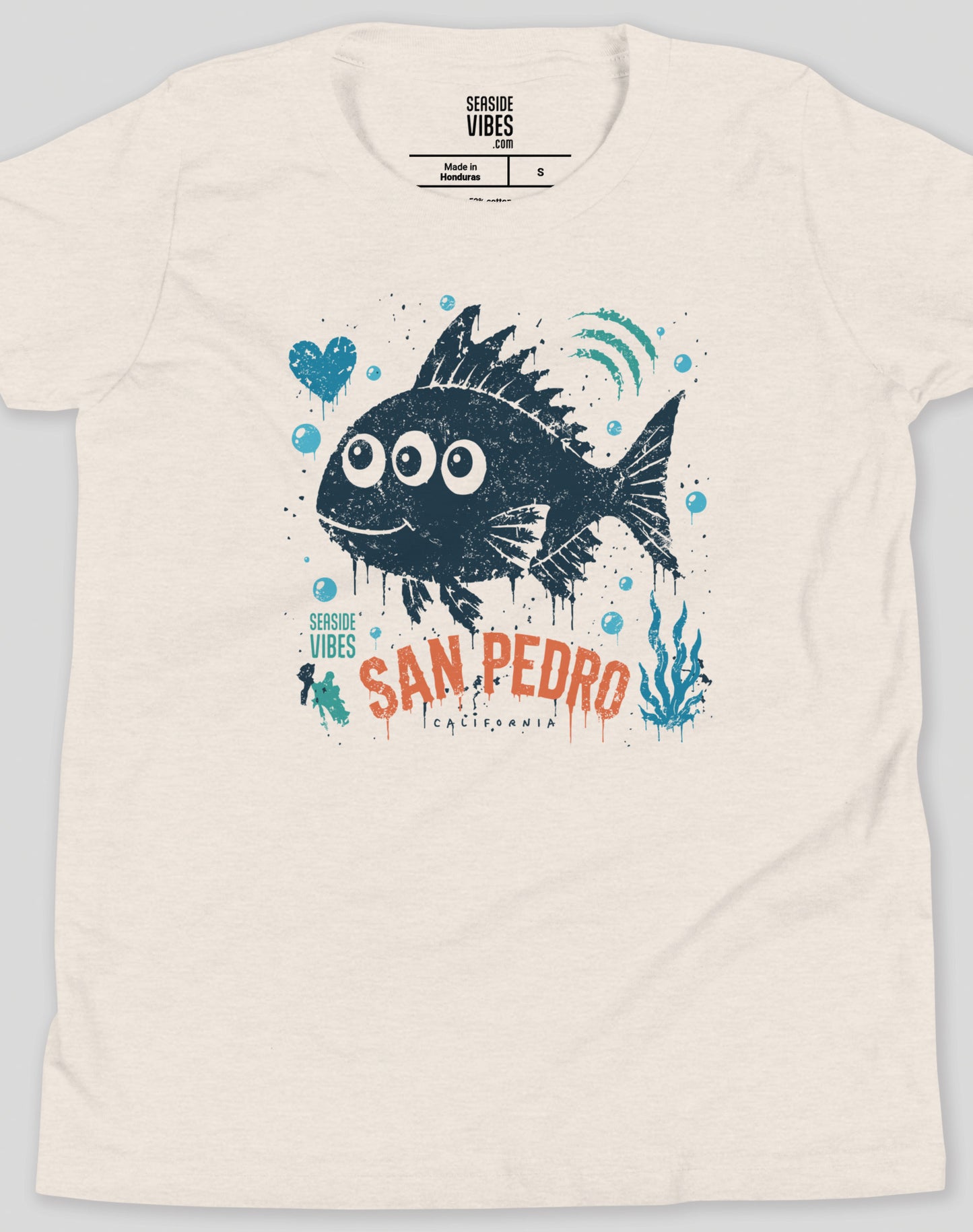 Youth: San Pedro Three-Eyed Fish Tee | Heather Dust