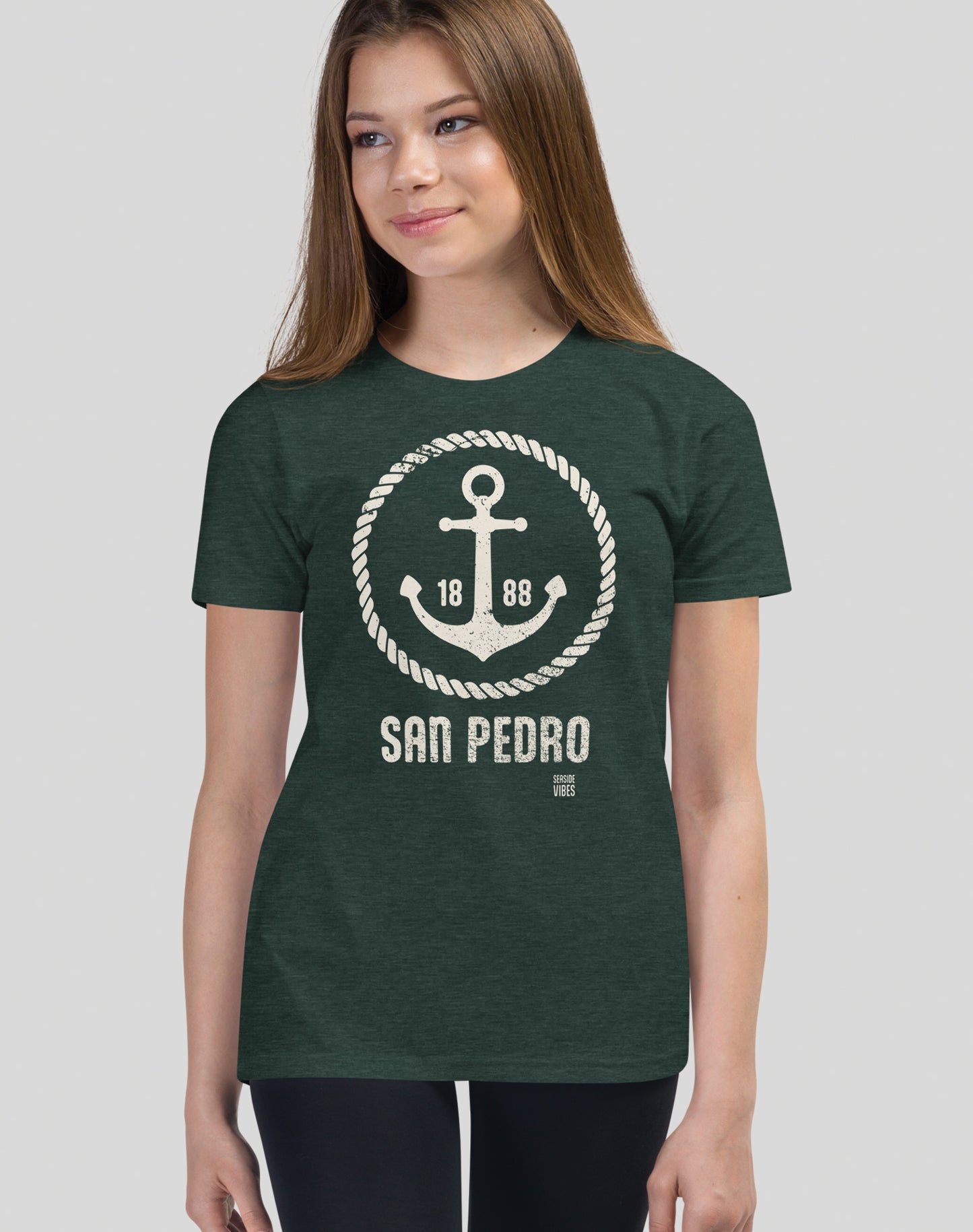 Youth: San Pedro Roots Tee | Heather Forest