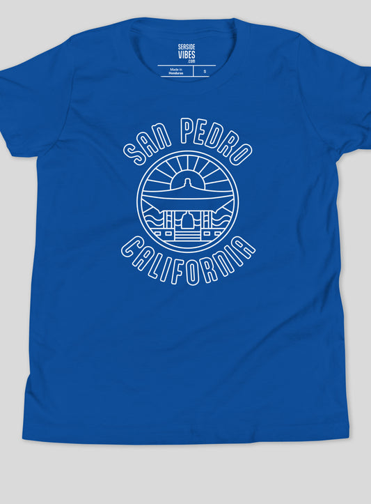 Youth: San Pedro - Korean Bell of Friendship Tee - True Royal