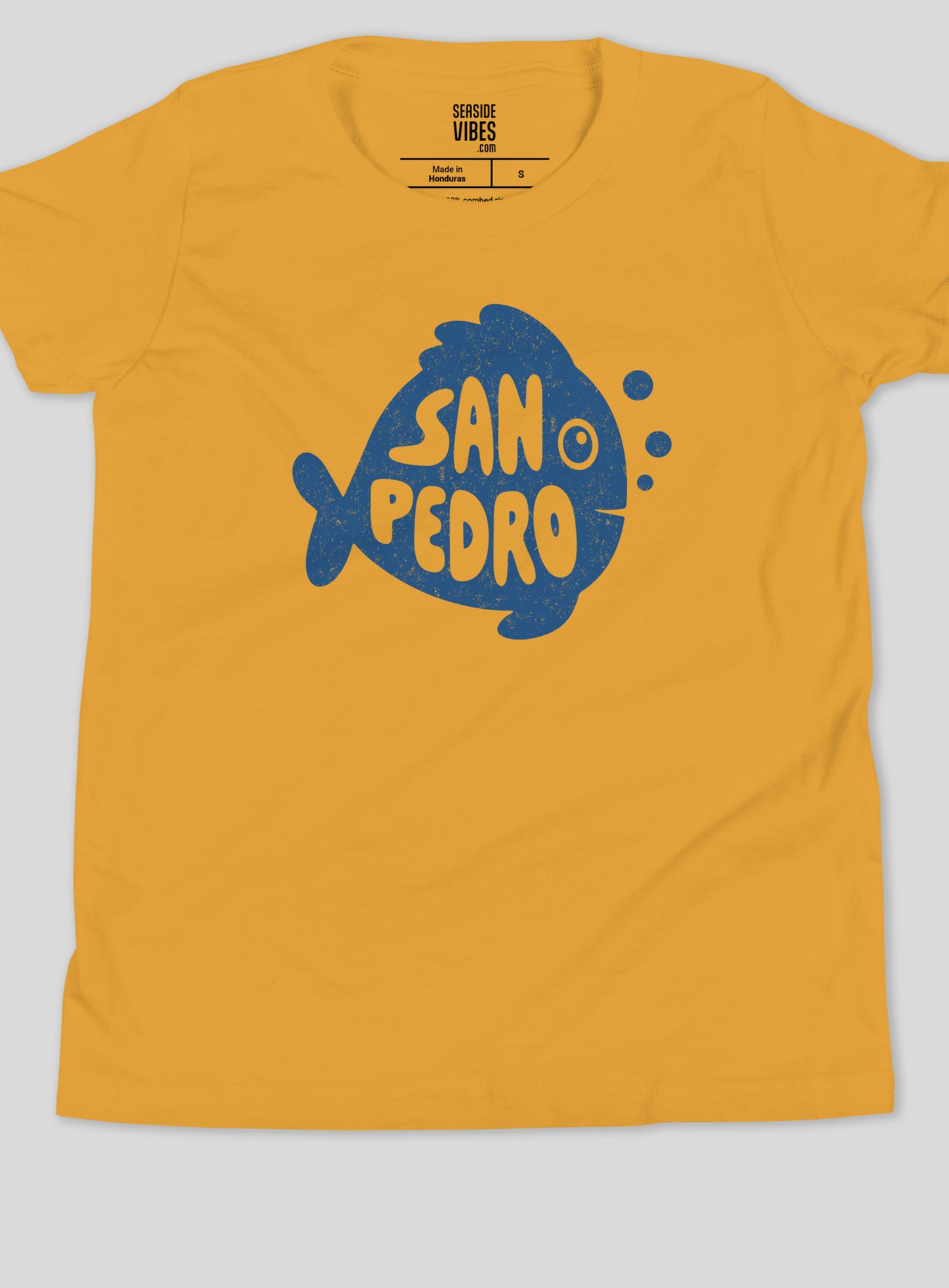 Youth: San Pedro Flounder Tee - Mustard