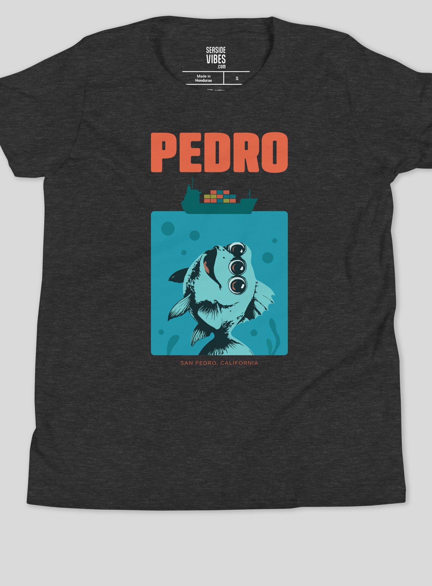 Youth: We're Gonna Need a Bigger Boat Tee - Dark Grey Heather