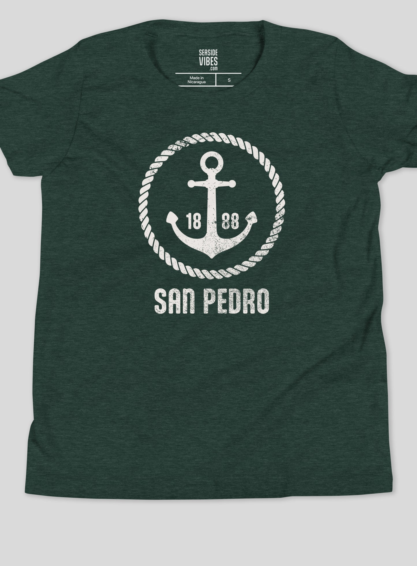 Youth: San Pedro Roots Tee - Heather Forest