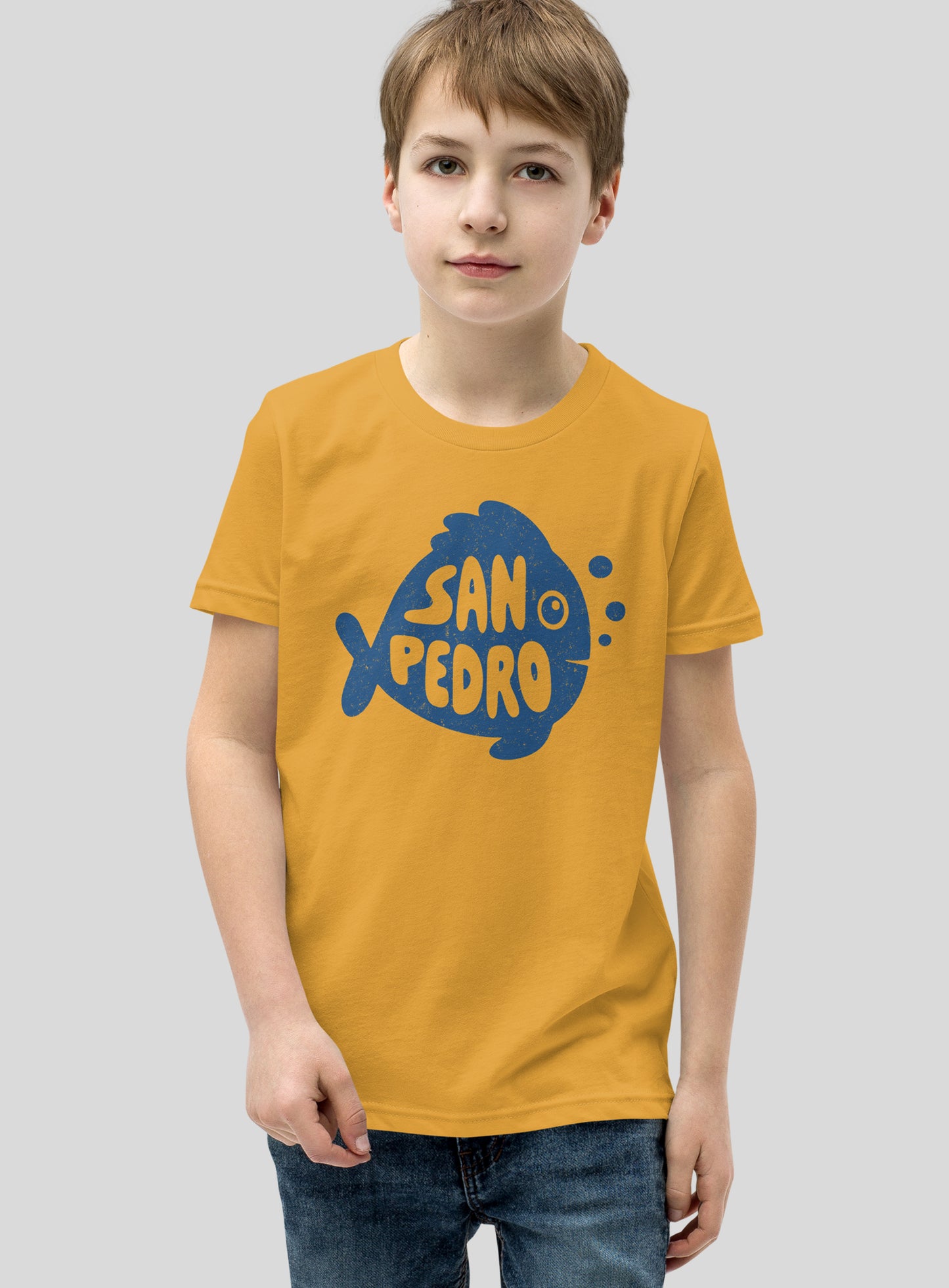 Youth: San Pedro Flounder Tee - Mustard