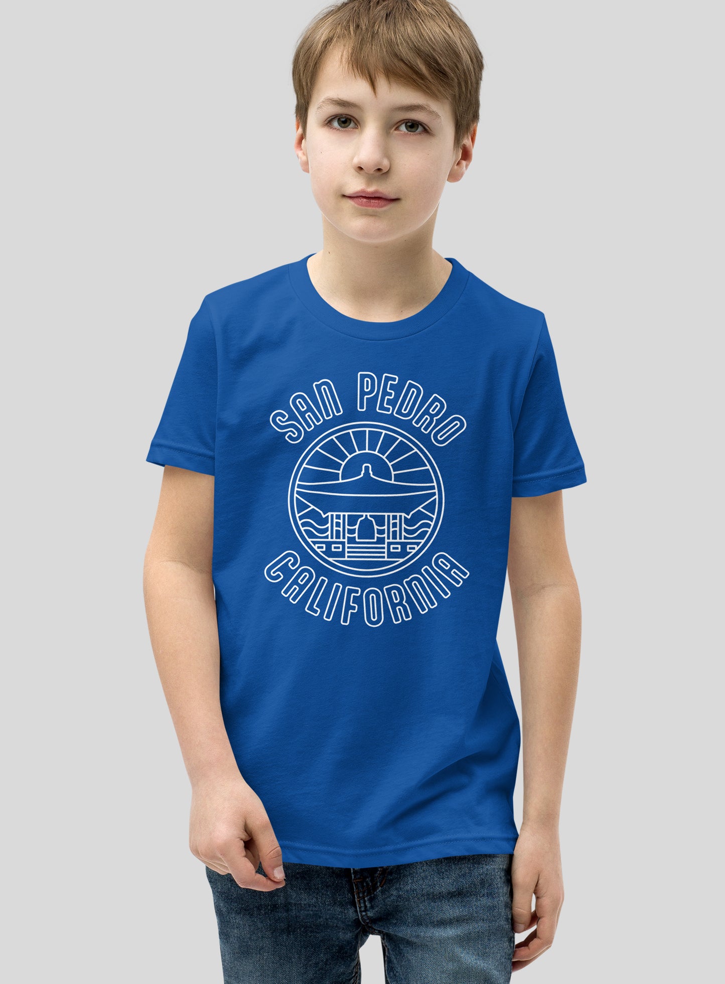 Youth: San Pedro - Korean Bell of Friendship Tee - True Royal