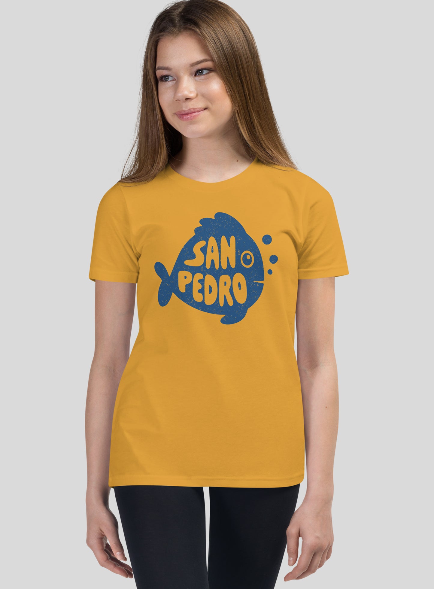 Youth: San Pedro Flounder Tee - Mustard
