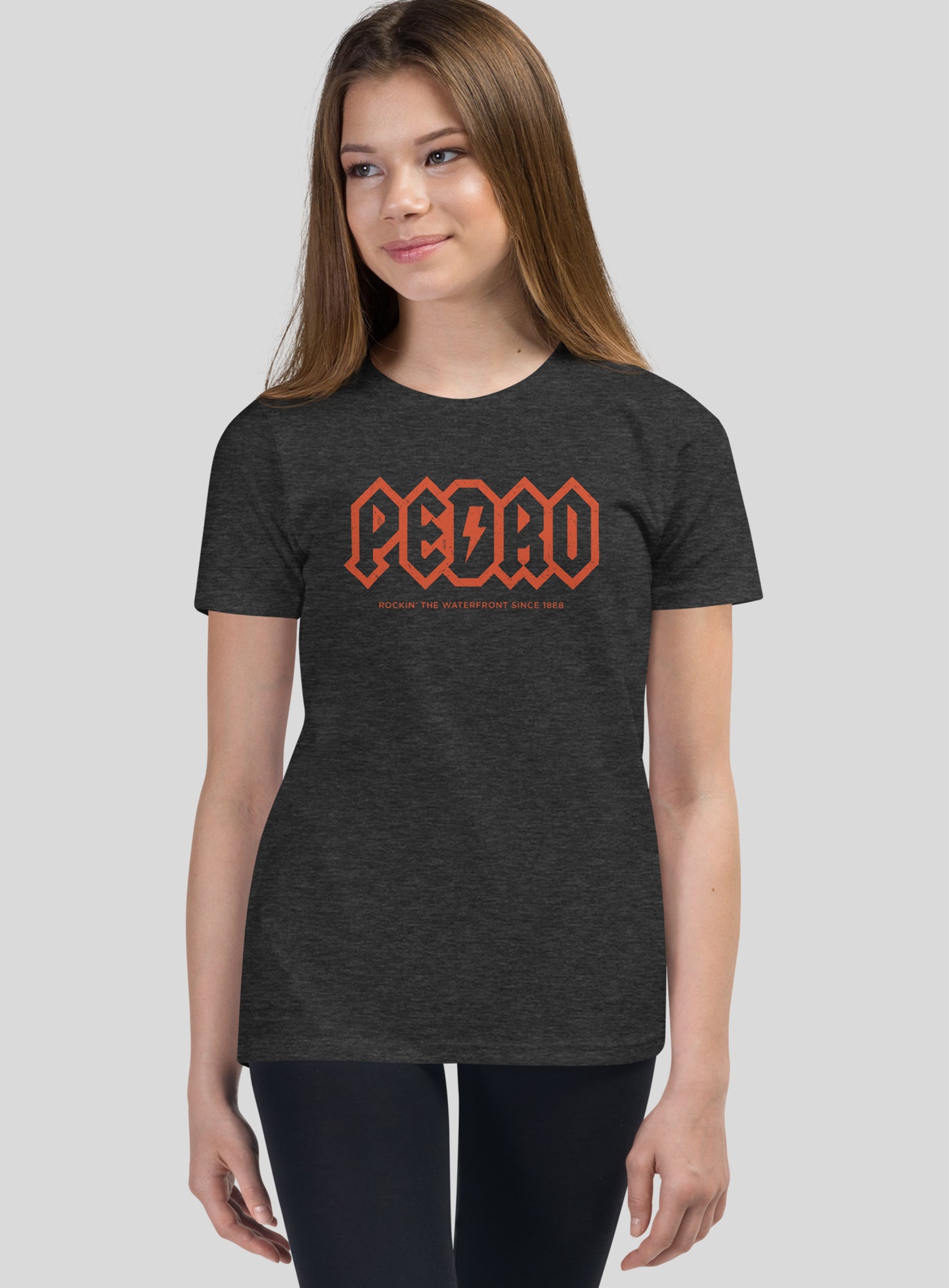 Youth: San Pedro Rocks Tee - Dark Grey Heather