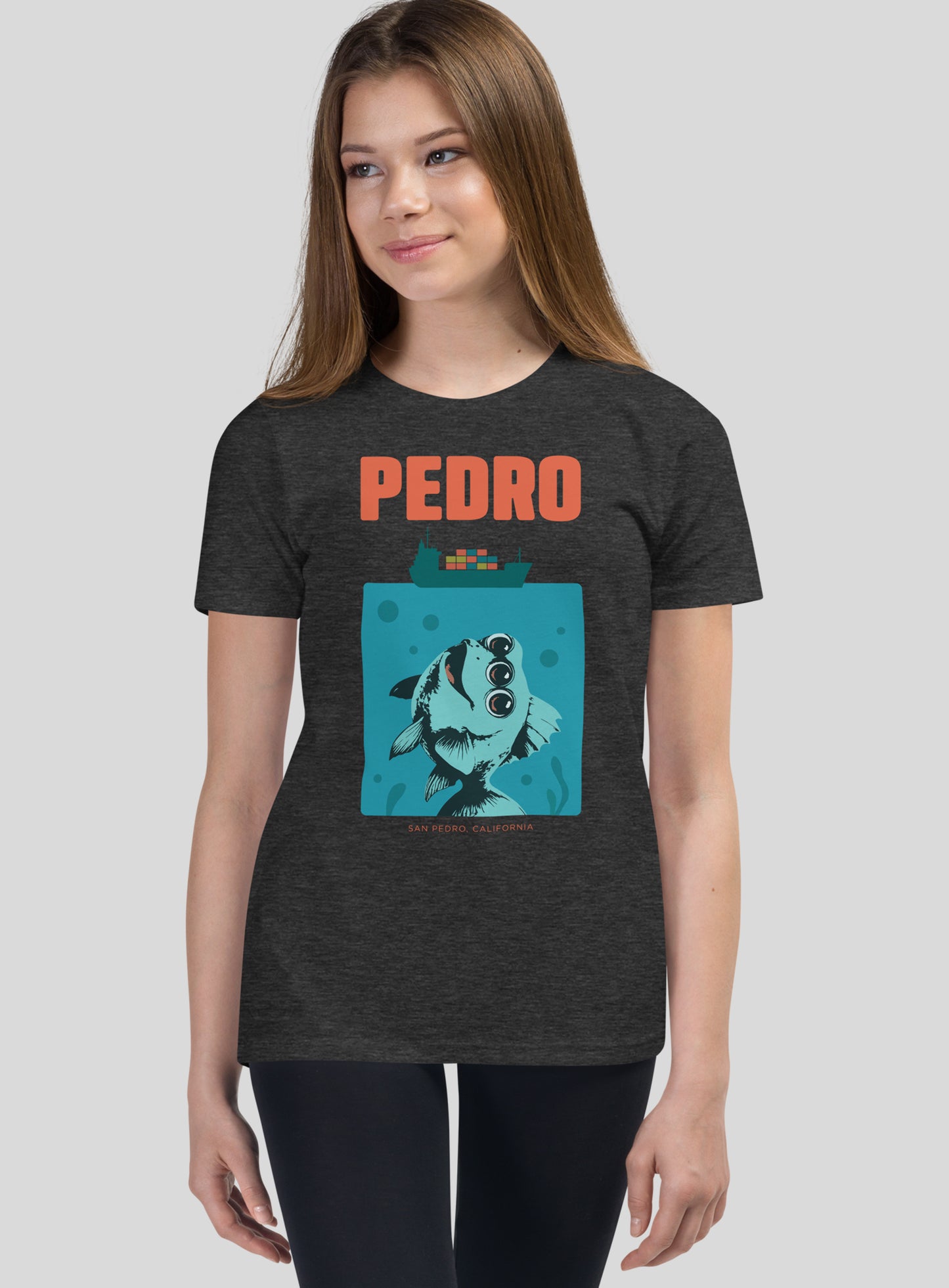 Youth: We're Gonna Need a Bigger Boat Tee - Dark Grey Heather