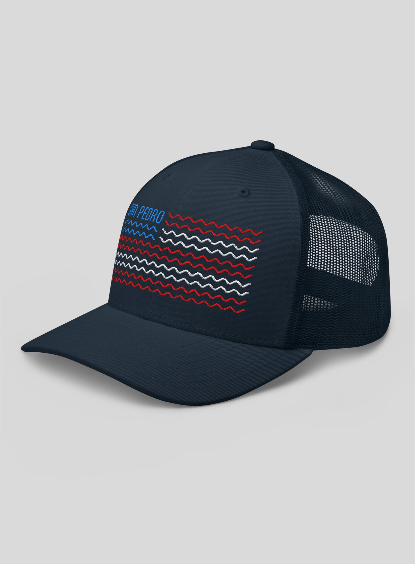 San Pedro 4th of July Trucker Hat - Navy/Navy