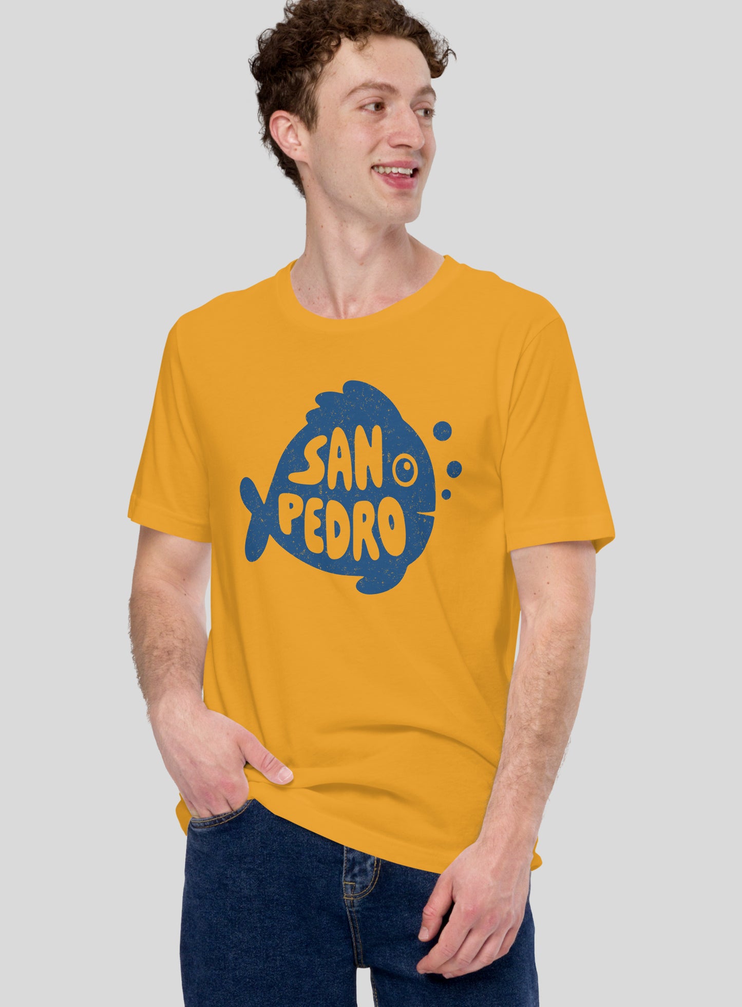 Unisex: San Pedro Flounder Tee - Mustard