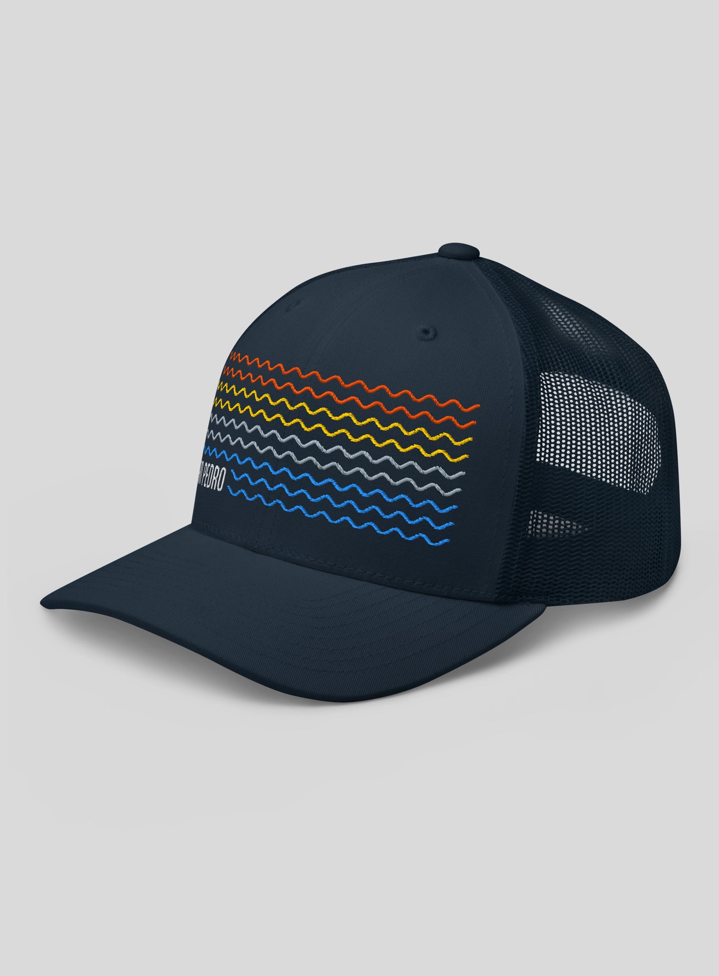 San Pedro Sunset Waves Trucker Hat - Navy/Navy