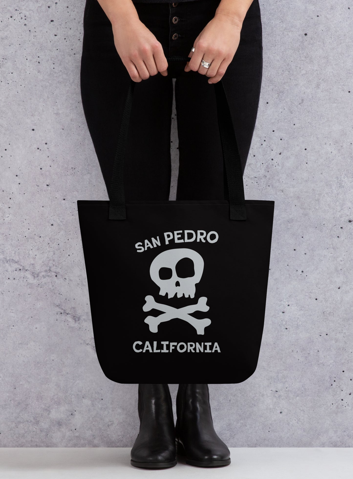 San Pedro Skull and Bones Tote Bag