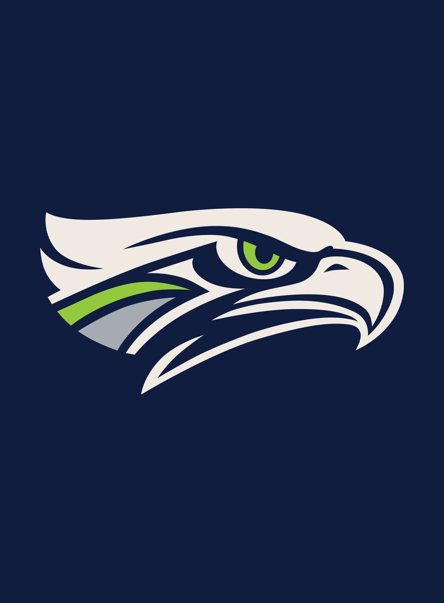 V-Neck: Seahawks Logo Concept Tee - Heather Navy