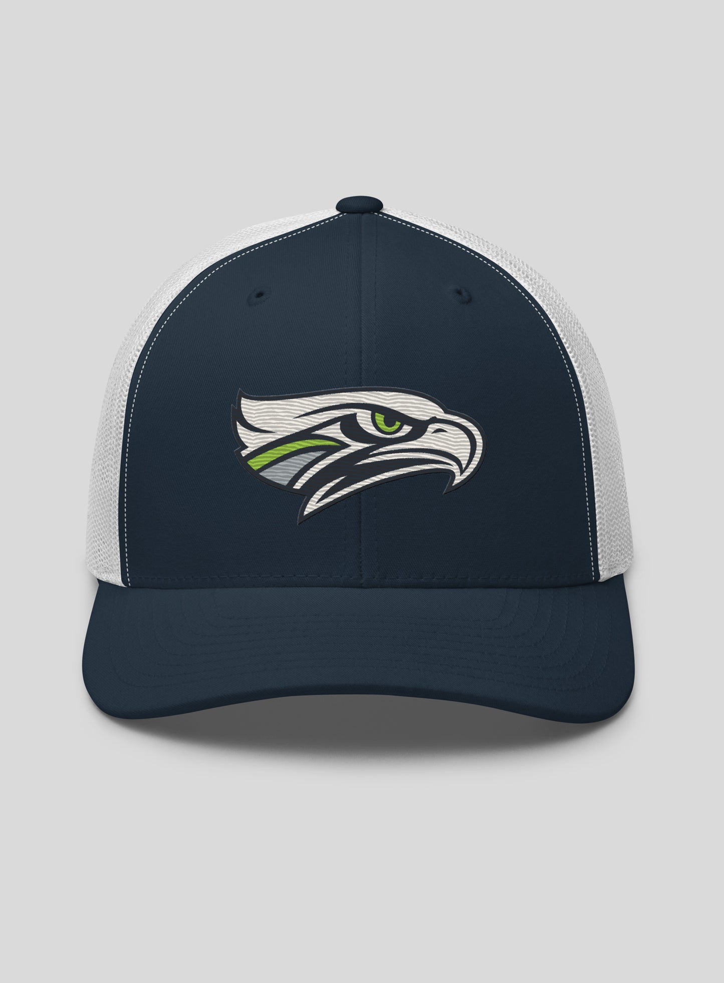 Seahawks Logo Concept Trucker Hat - Navy/White