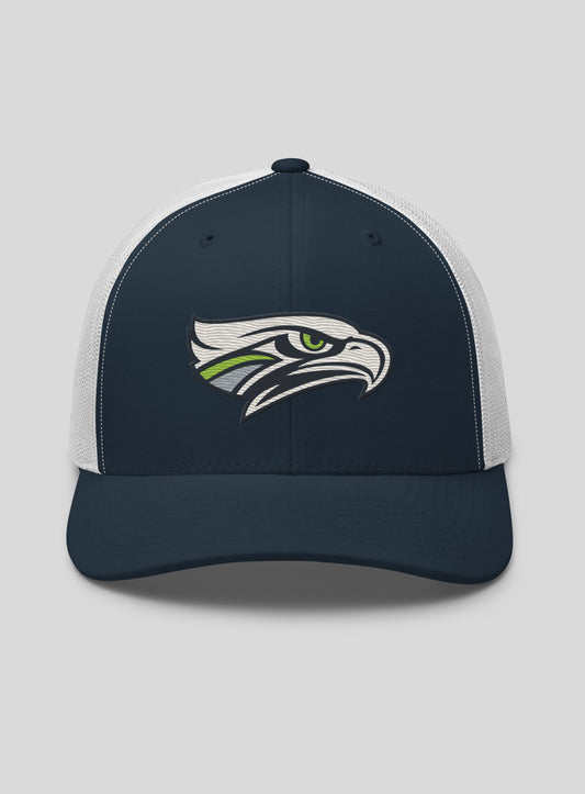 Seahawks Logo Concept Trucker Hat - Navy/White