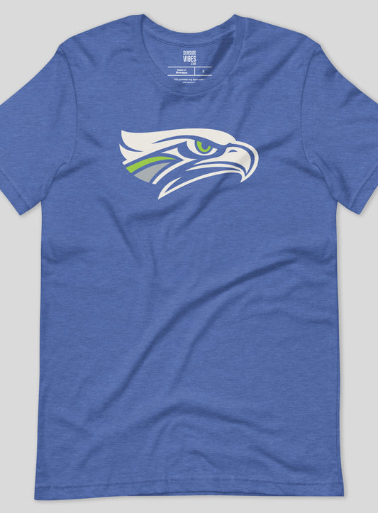 Unisex: Seahawks Logo Concept Tee - Heather True Royal