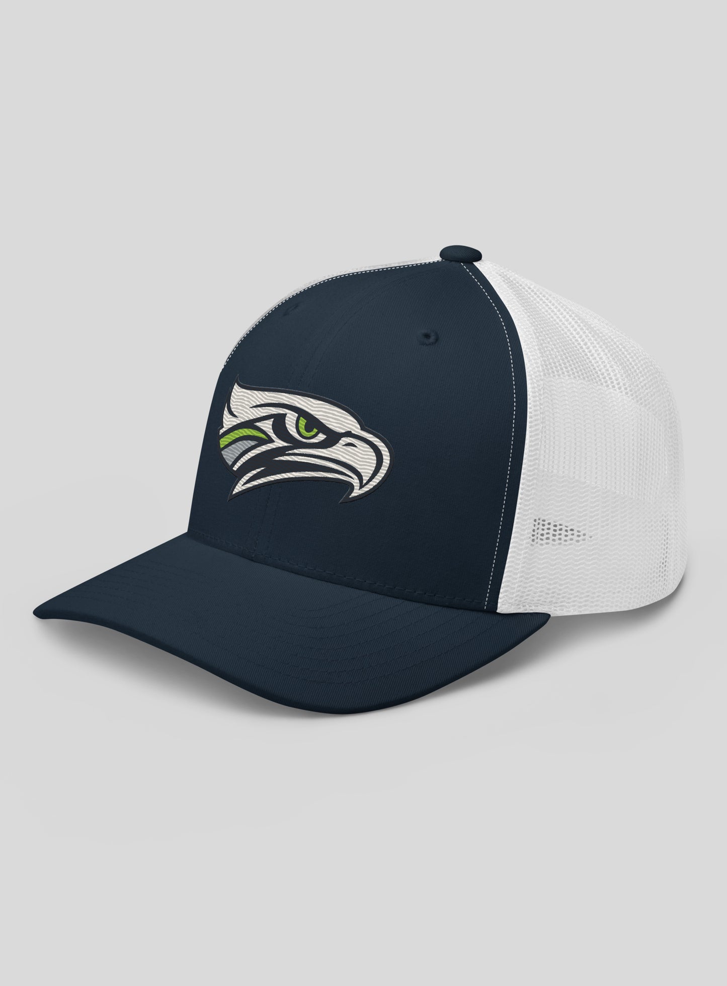 Seahawks Logo Concept Trucker Hat - Navy/White
