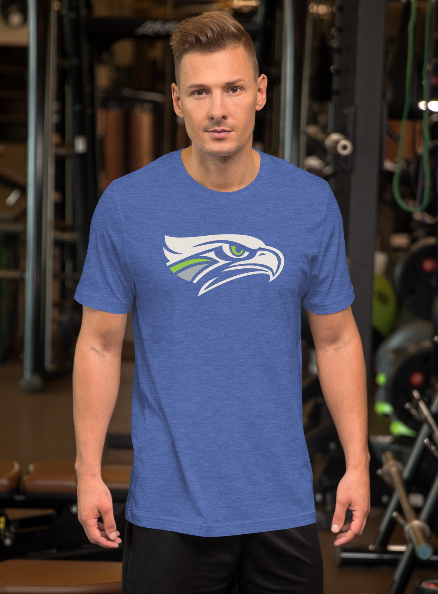 Unisex: Seahawks Logo Concept Tee - Heather True Royal