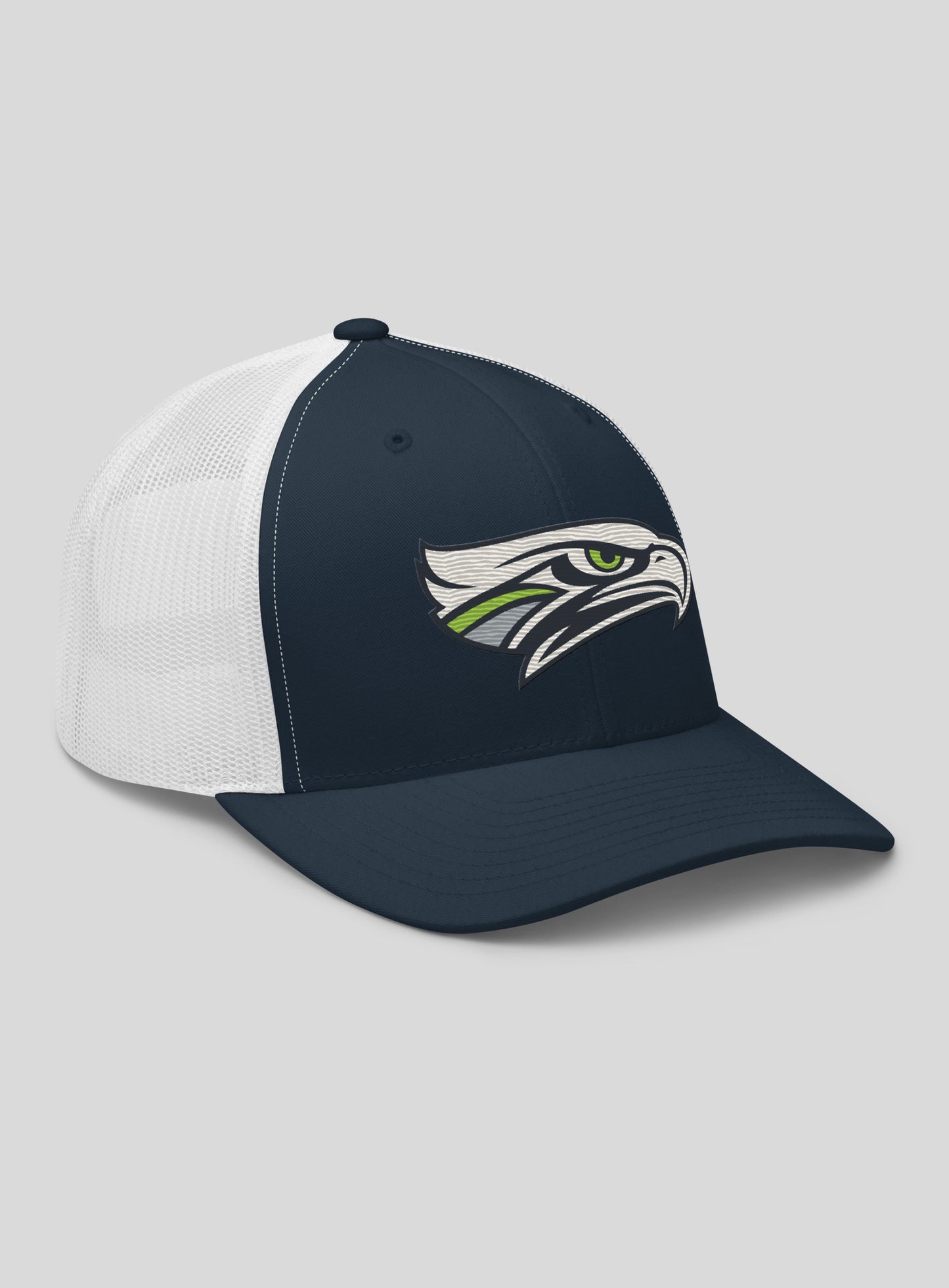 Seahawks Logo Concept Trucker Hat - Navy/White