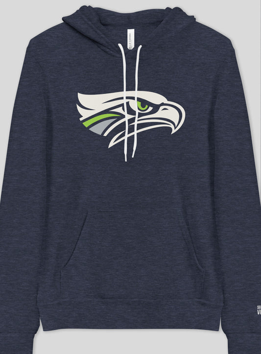 Unisex: Seahawks Logo Concept Pullover Hoodie - Heather Navy