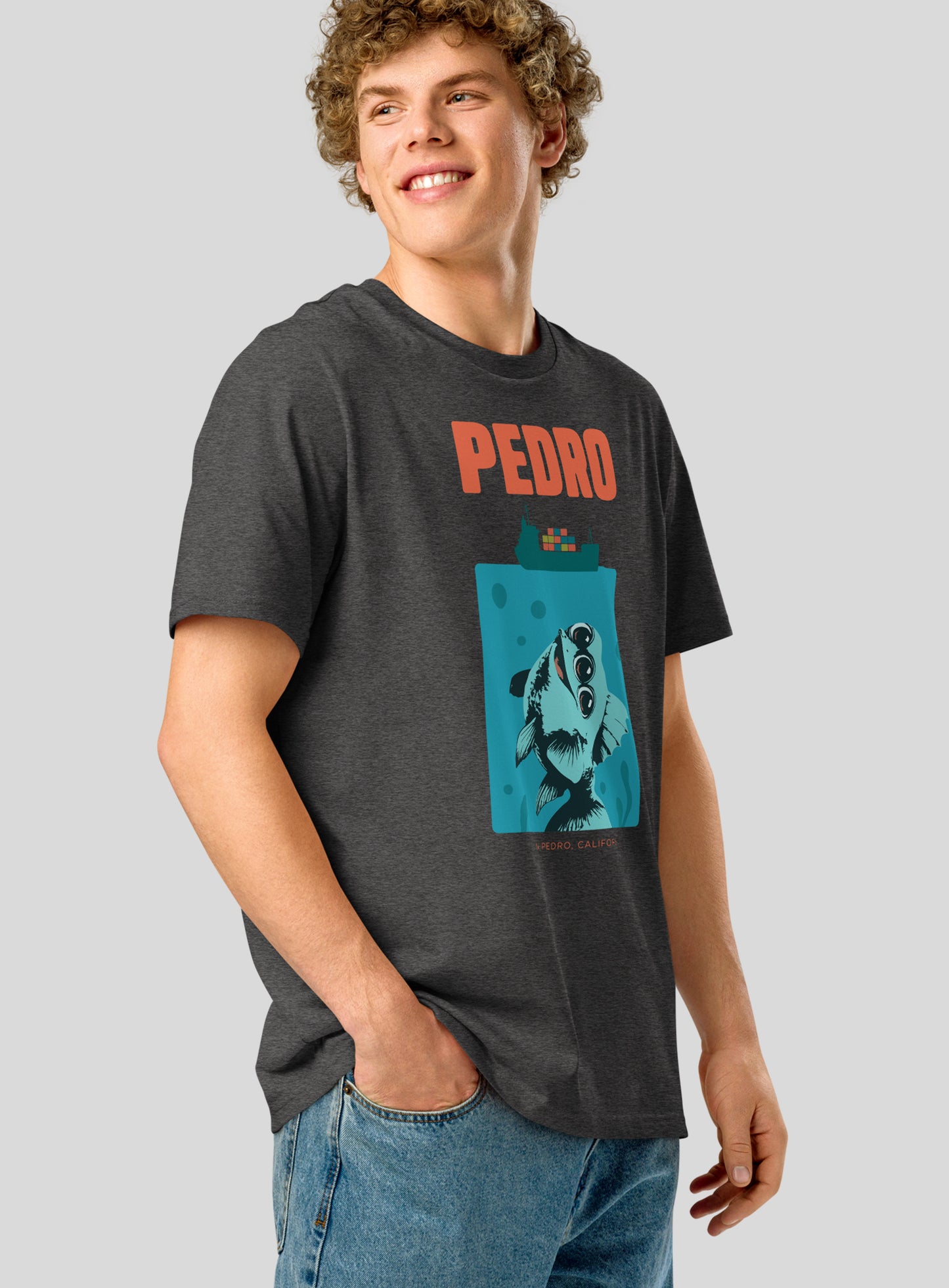 Premium Unisex: We're Gonna Need a Bigger Boat Tee - Dark Heather Grey