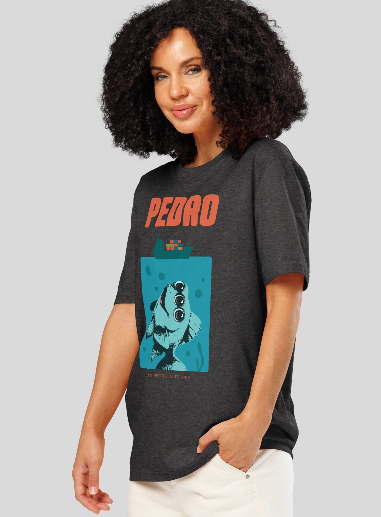 Premium Unisex: We're Gonna Need a Bigger Boat Tee - Dark Heather Grey