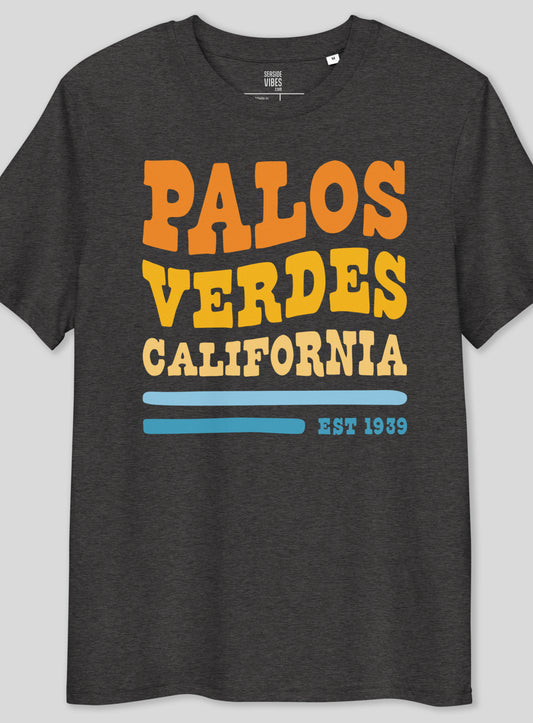 Premium Unisex: Palos Verdes Vibes Tee - Dark Heather Grey
