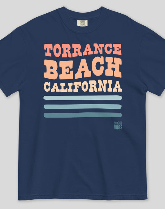Unisex: Torrance Beach Vibes Tee - 100% Cotton | True Navy