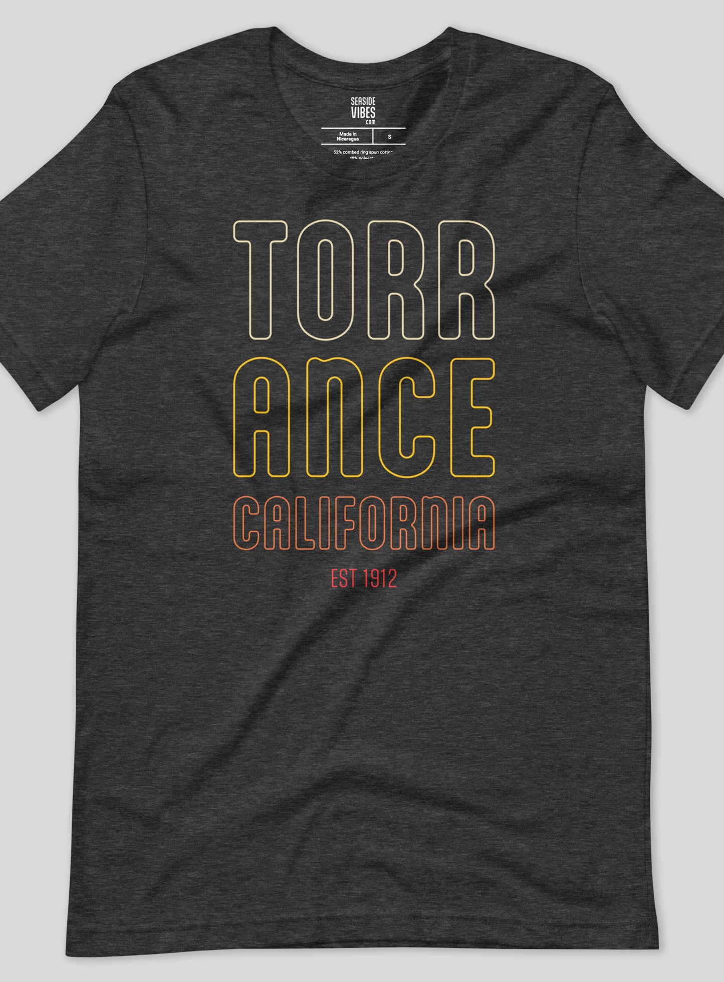 Unisex: Torrance Vibes Tee - Dark Grey Heather