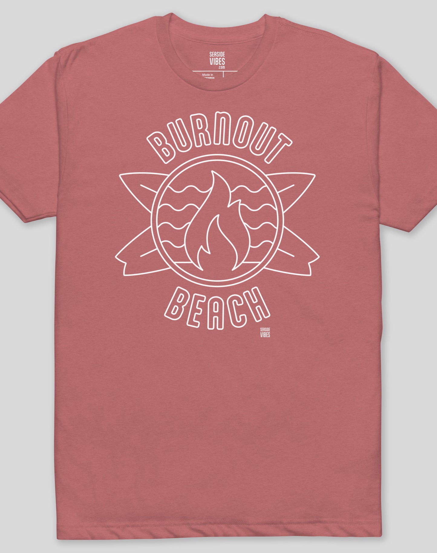 Burnout Beach Tee - Cotton Blend | Heather Mauve