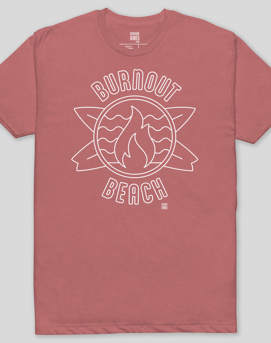 Burnout Beach Tee - Cotton Blend | Heather Mauve