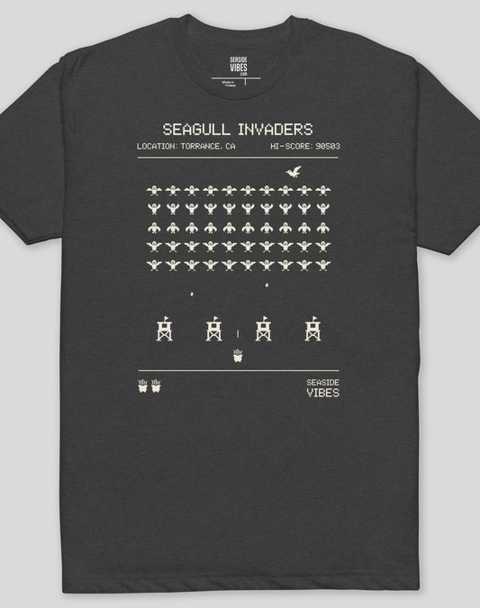 Torrance Seagull Invaders Tee - Cotton Blend | Charcoal
