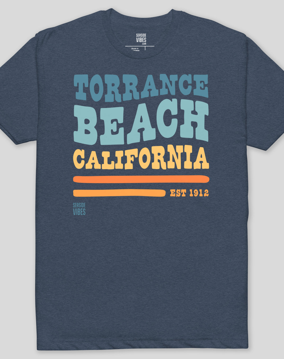 Torrance Beach Vibes Tee - Cotton Blend | Midnight Navy