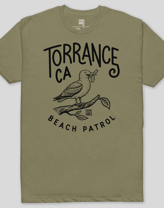 Torrance Beach Patrol Seagull Tee - Cotton Blend | Military Green